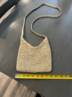 Woven Straw Crossbody Bag in Natural - Lightweight Summer Style